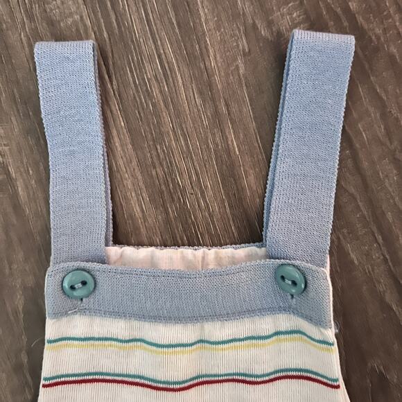 Vintage Healthtex Boys Romper 24 Months Stripes Airplane Made in the USA - Picture 4 of 7